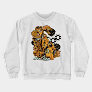 Steampunk Rabbit Retro Look Crewneck Sweatshirt